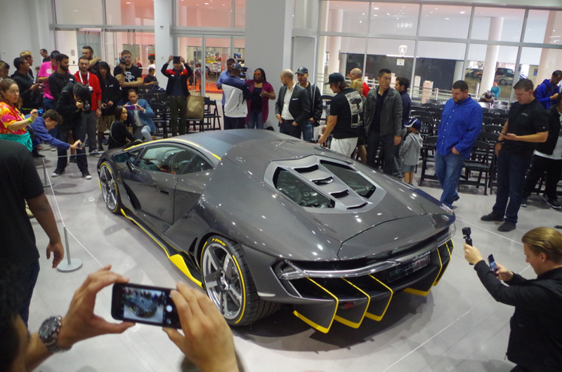 Illustration for article titled Supercars Took Over A Garage To Welcome The $1.9 Million Lamborghini Centenario